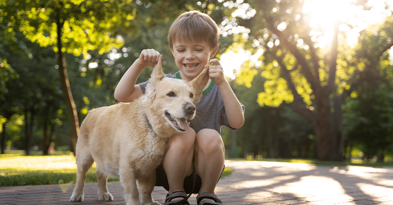 kinderen en huisdieren